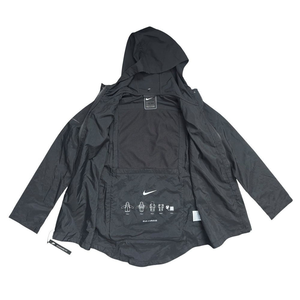 Nike Tech Pack Backpack-It Jacket‎ Boys Size L Black Convertible Packable YL